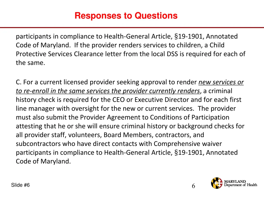 responses to questions 4