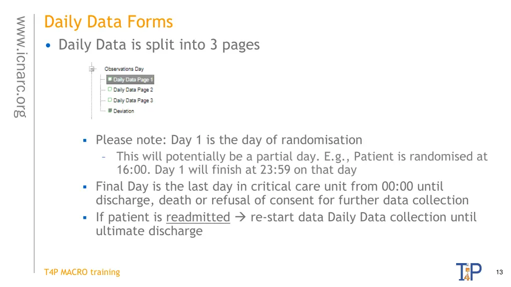 daily data forms daily data is split into 3 pages 1