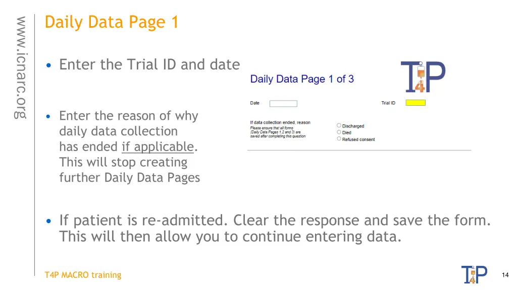 daily data page 1