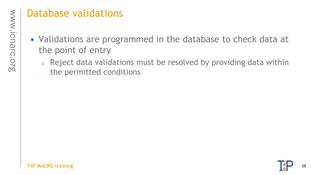 database validations