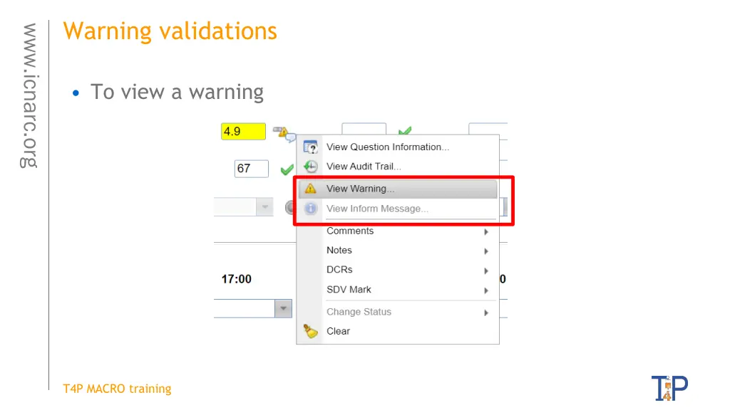 warning validations 1