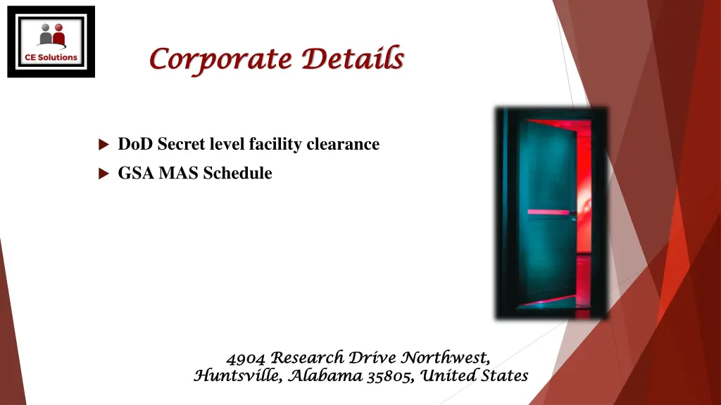 c corporate details orporate details