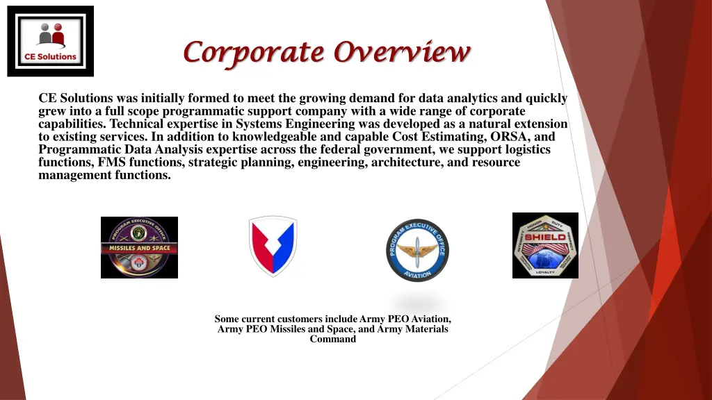 corporate overview corporate overview