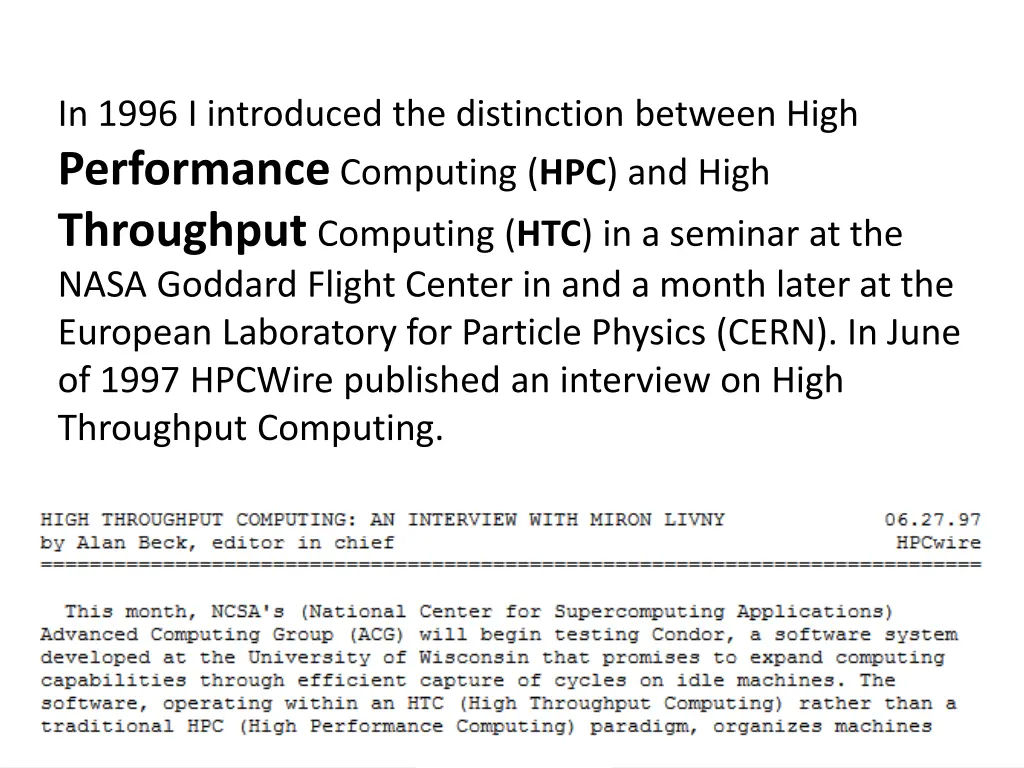 in 1996 i introduced the distinction between high