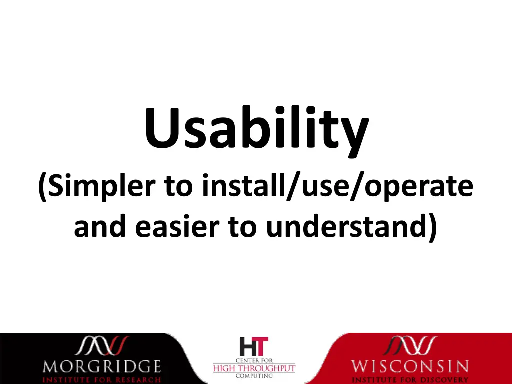 usability simpler to install use operate