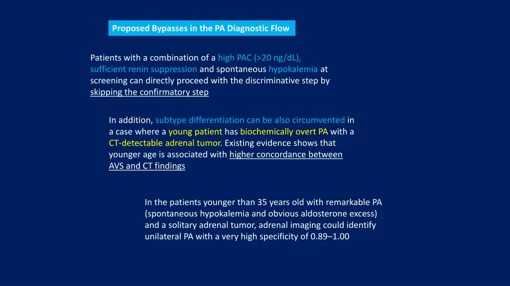 proposed bypasses in the pa diagnostic flow