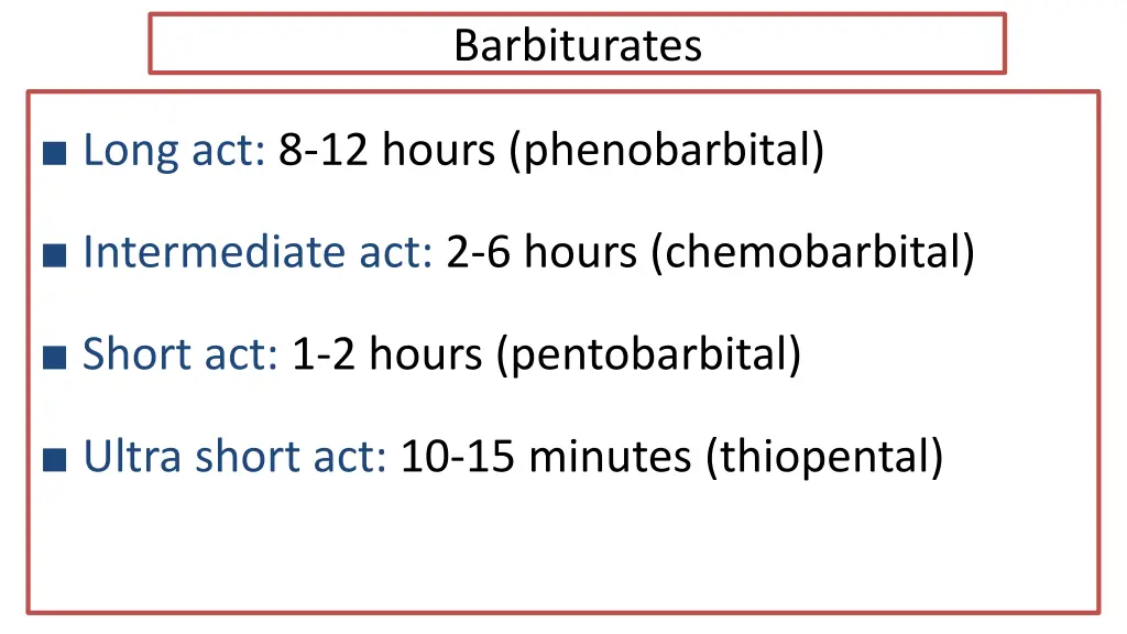 barbiturates