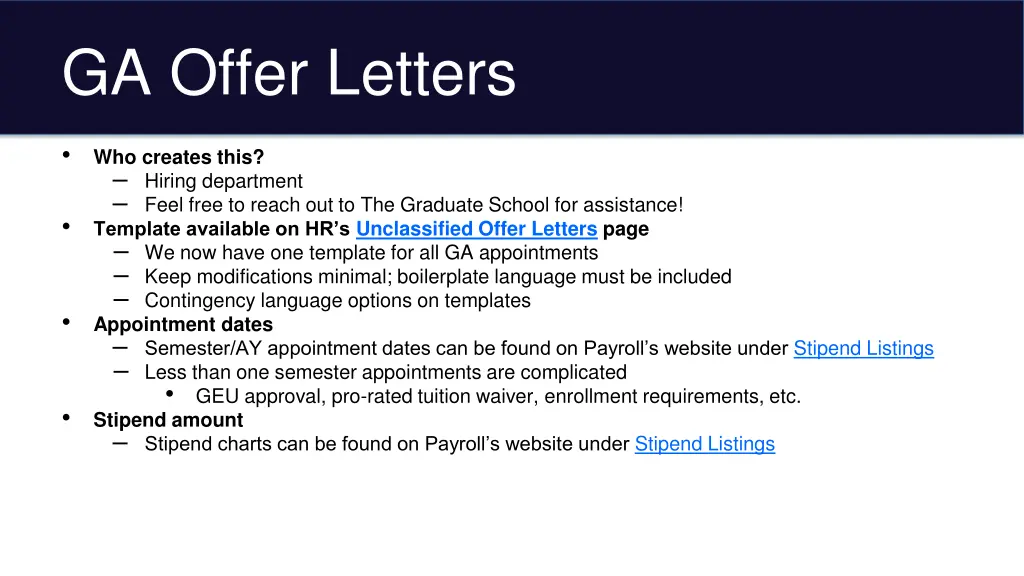 ga offer letters
