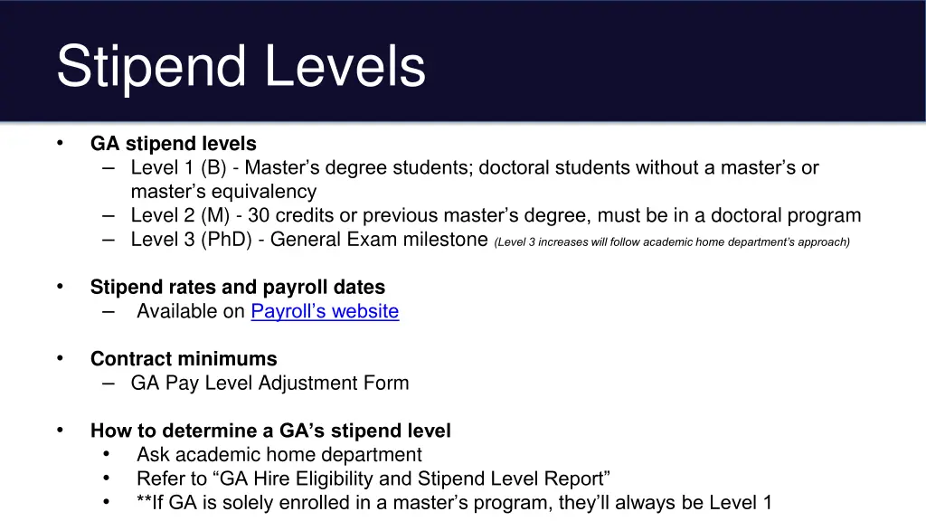 stipend levels