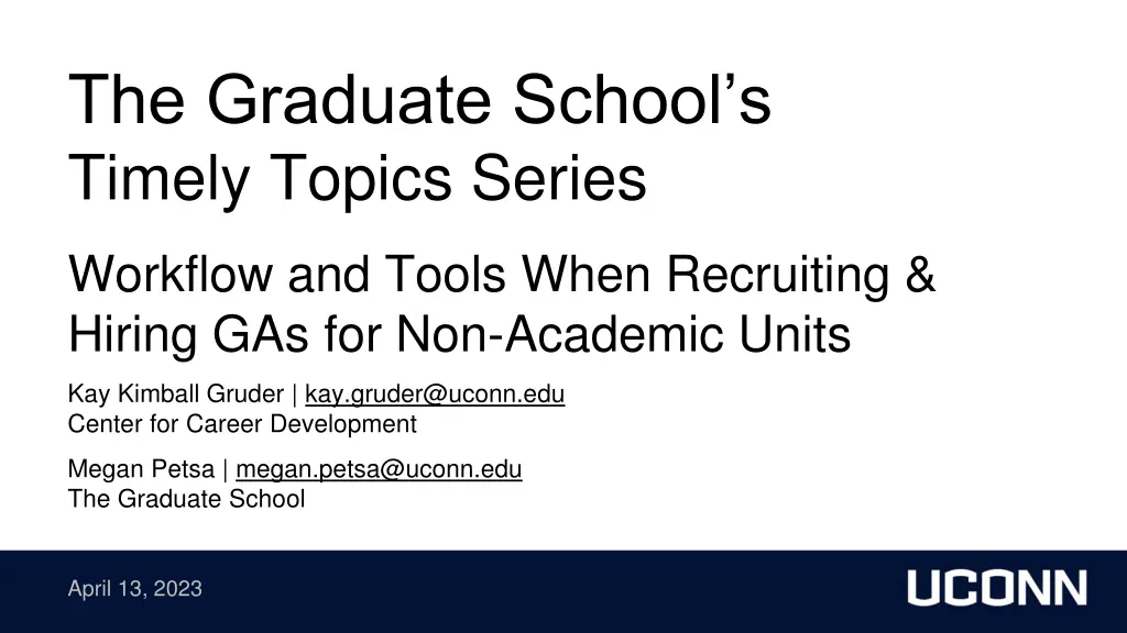 the graduate school s timely topics series