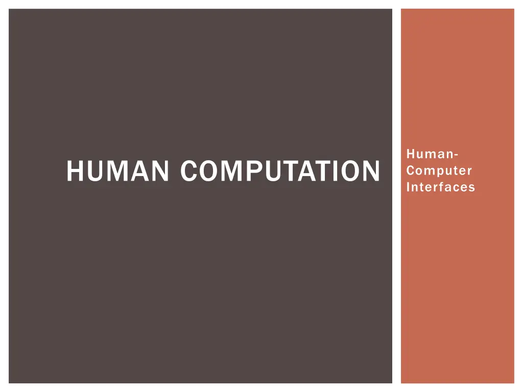 human computer interfaces