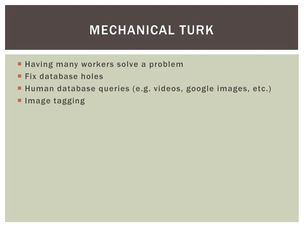 mechanical turk