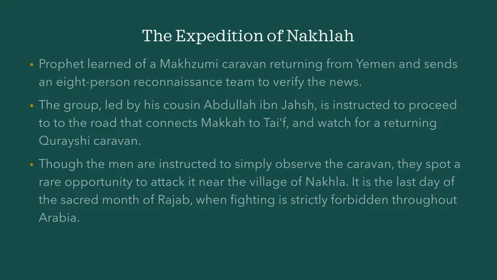 the expedition of nakhlah