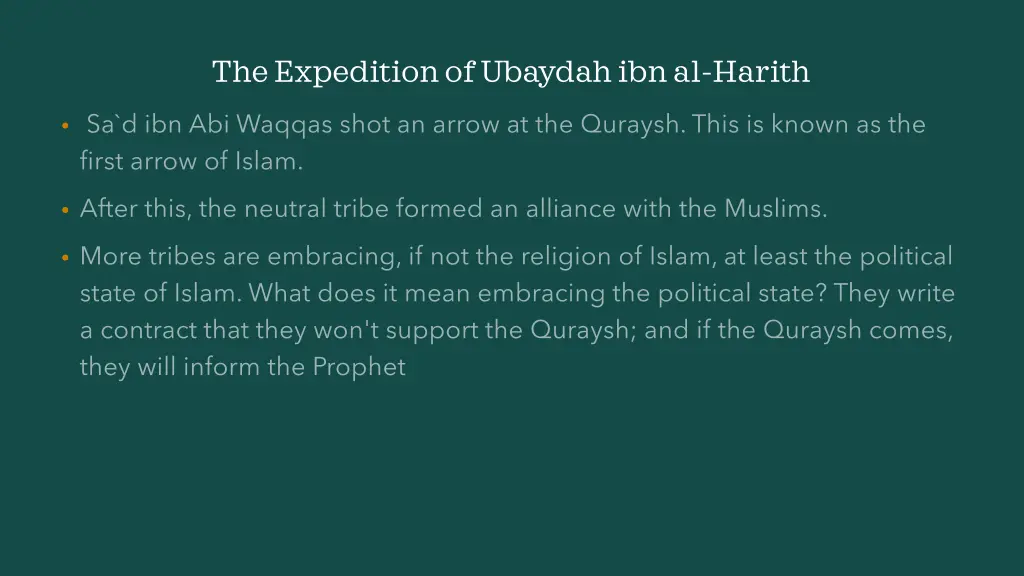 the expedition of ubaydahibn al harith 1