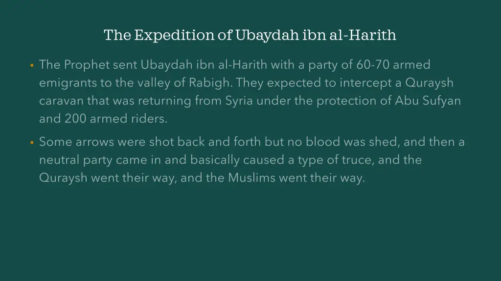 the expedition of ubaydahibn al harith
