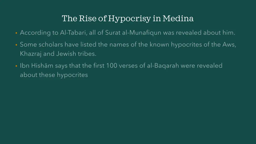 the rise of hypocrisy in medina 2
