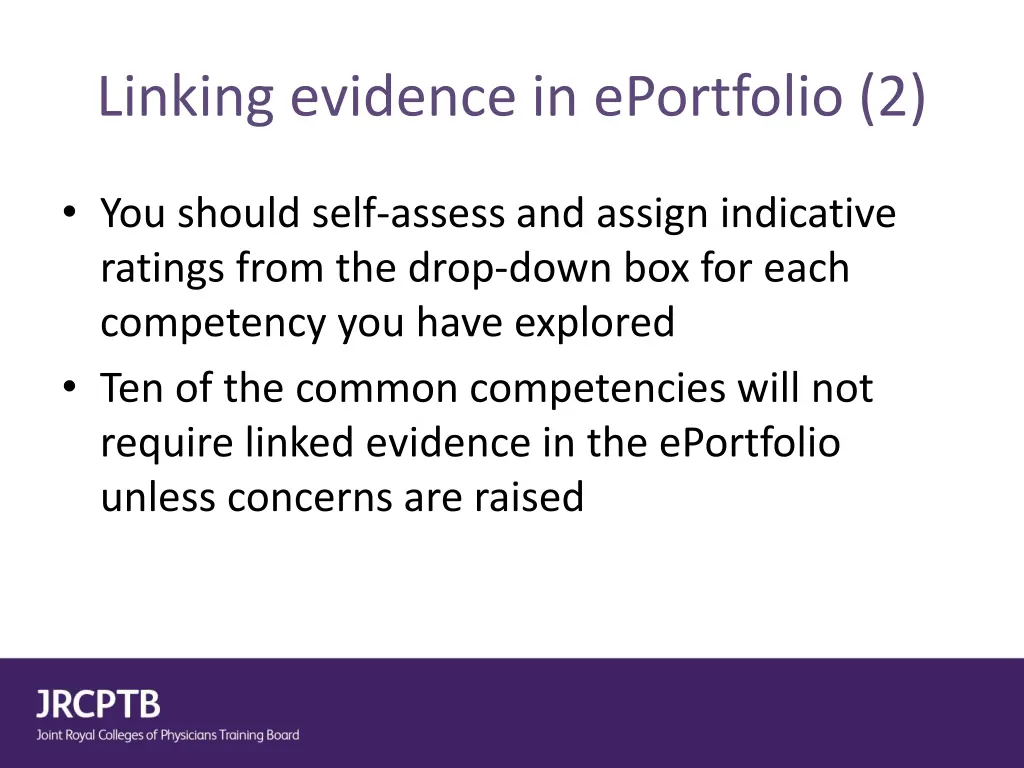 linking evidence in eportfolio 2
