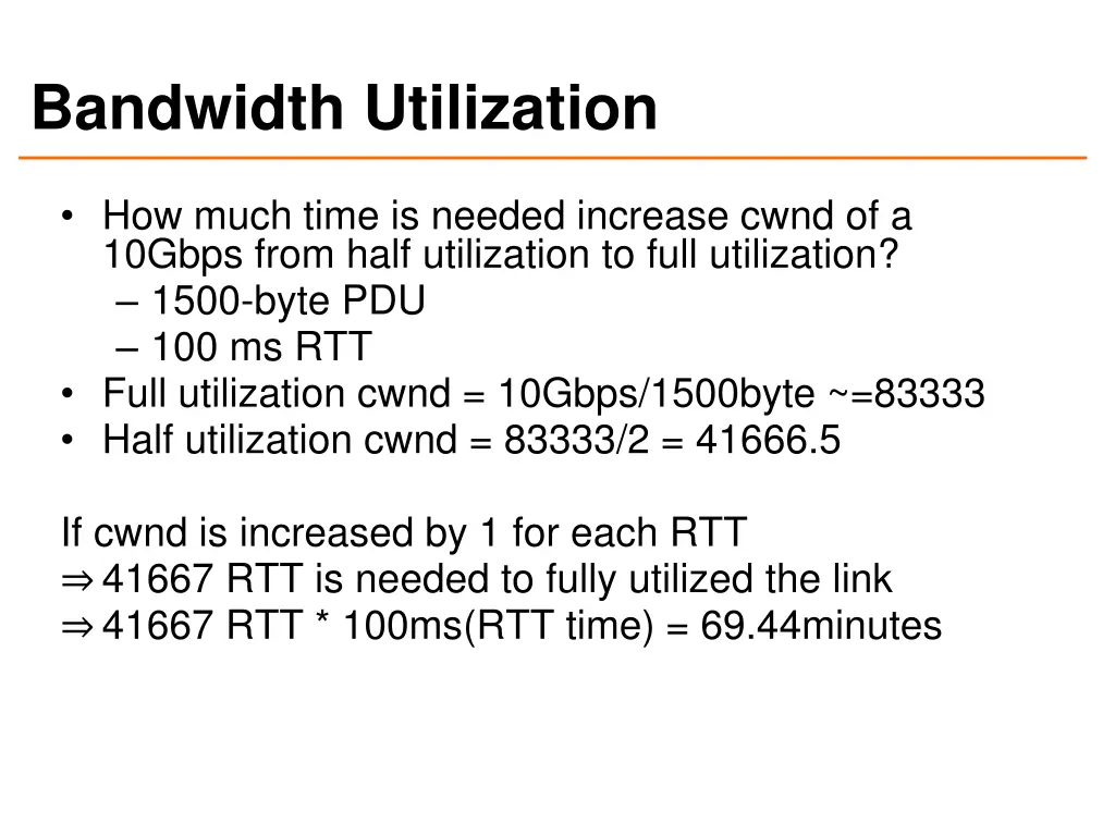 bandwidth utilization