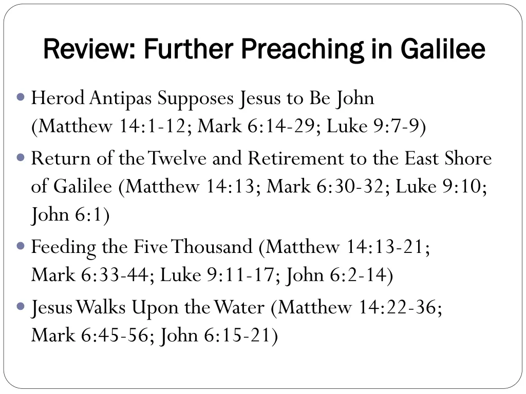 review further preaching in galilee review 1