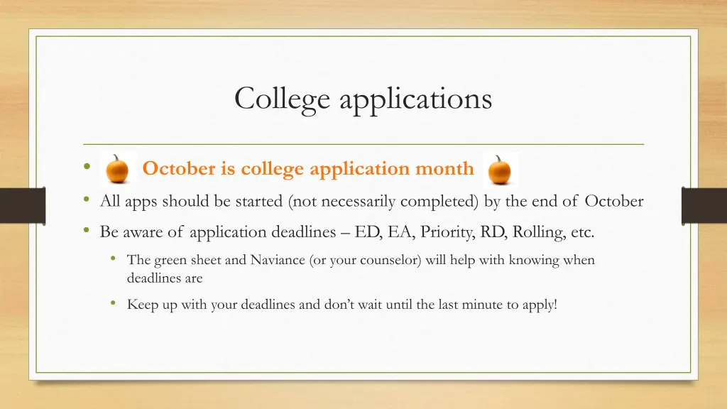 college applications