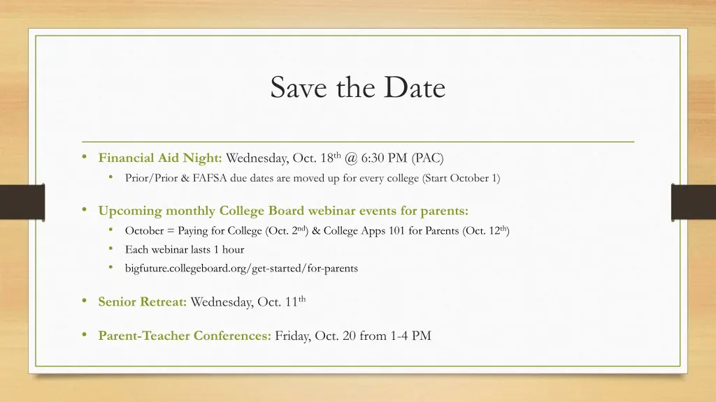 save the date
