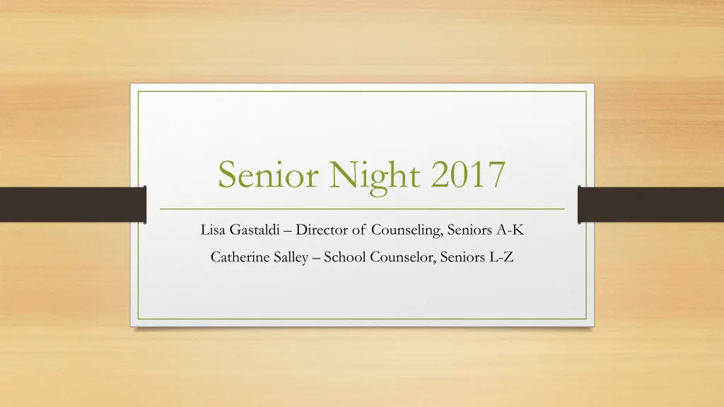 senior night 2017