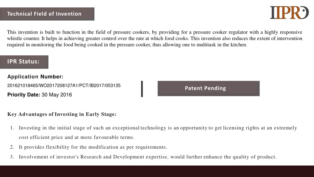 technical field of invention