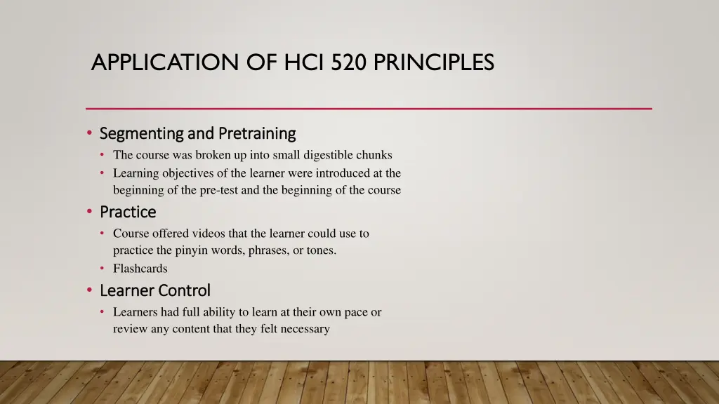 application of hci 520 principles 2