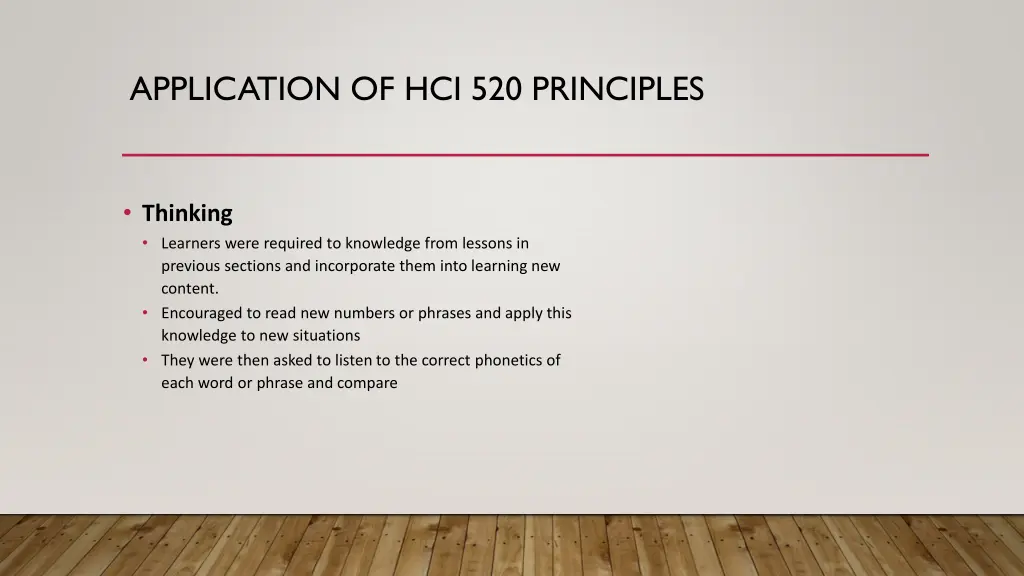 application of hci 520 principles 3