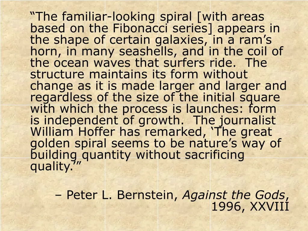 the familiar looking spiral with areas based