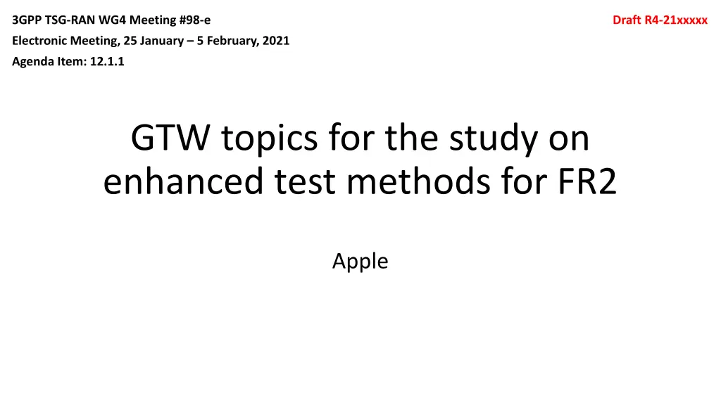 3gpp tsg ran wg4 meeting 98 e