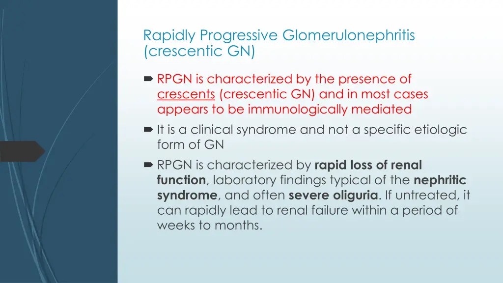 rapidly progressive glomerulonephritis crescentic