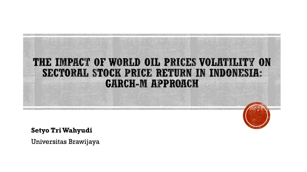 the impact of world oil prices volatility