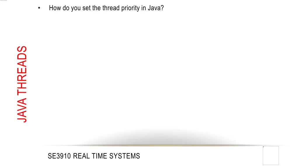 how do you set the thread priority in java