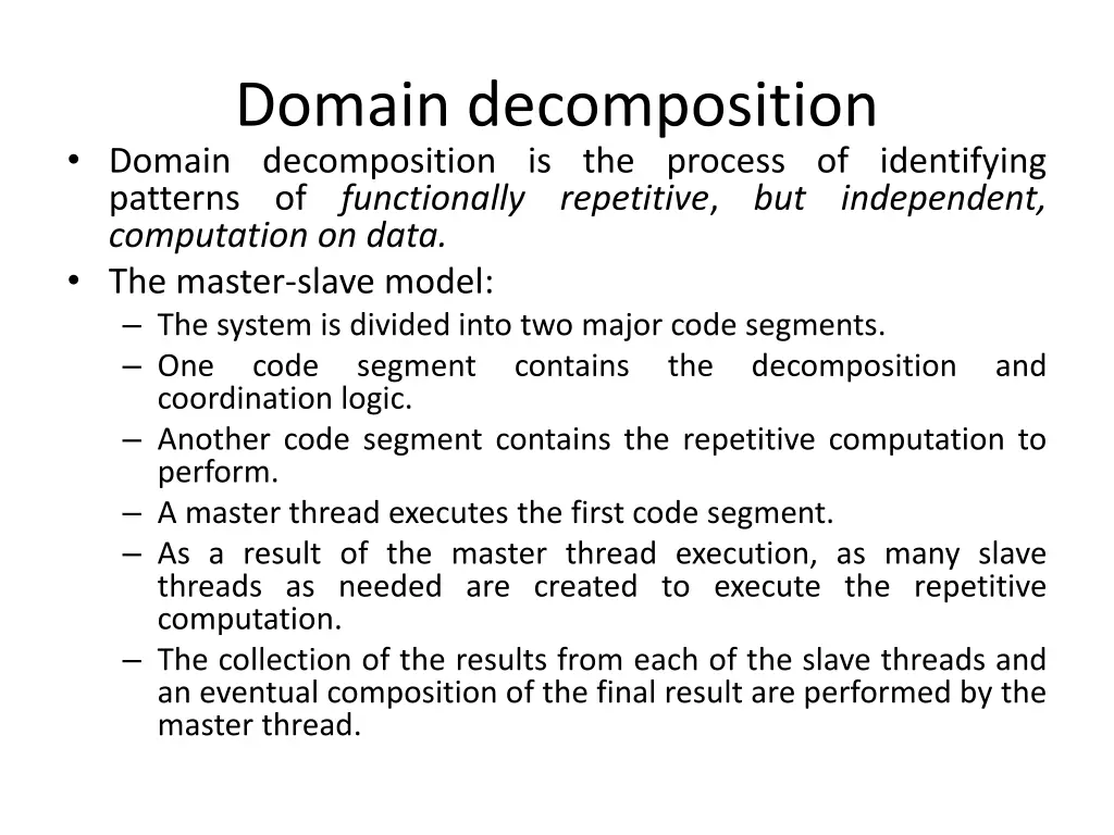 domain decomposition domain decomposition