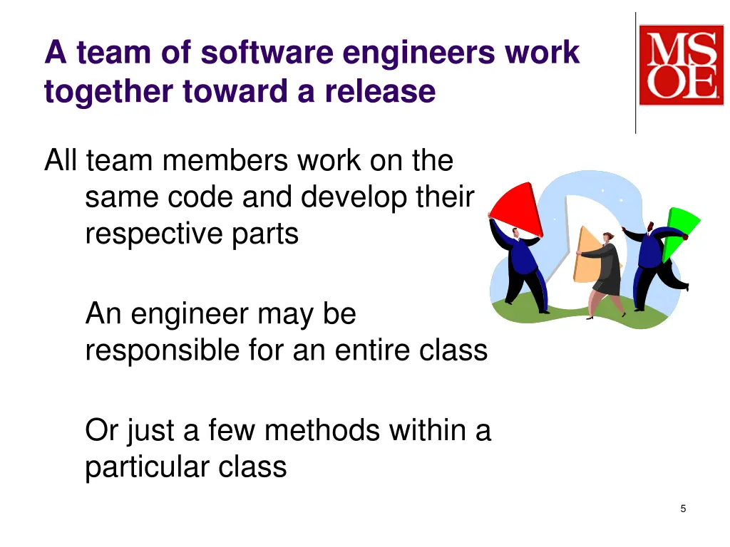 a team of software engineers work together toward