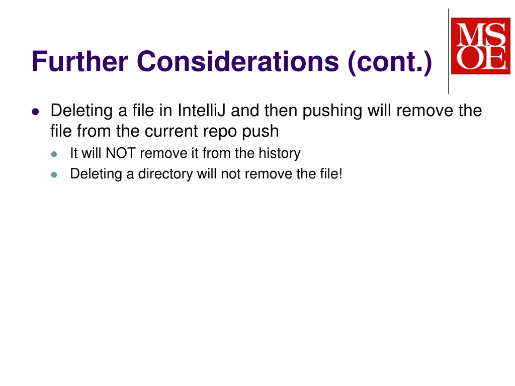 further considerations cont 1