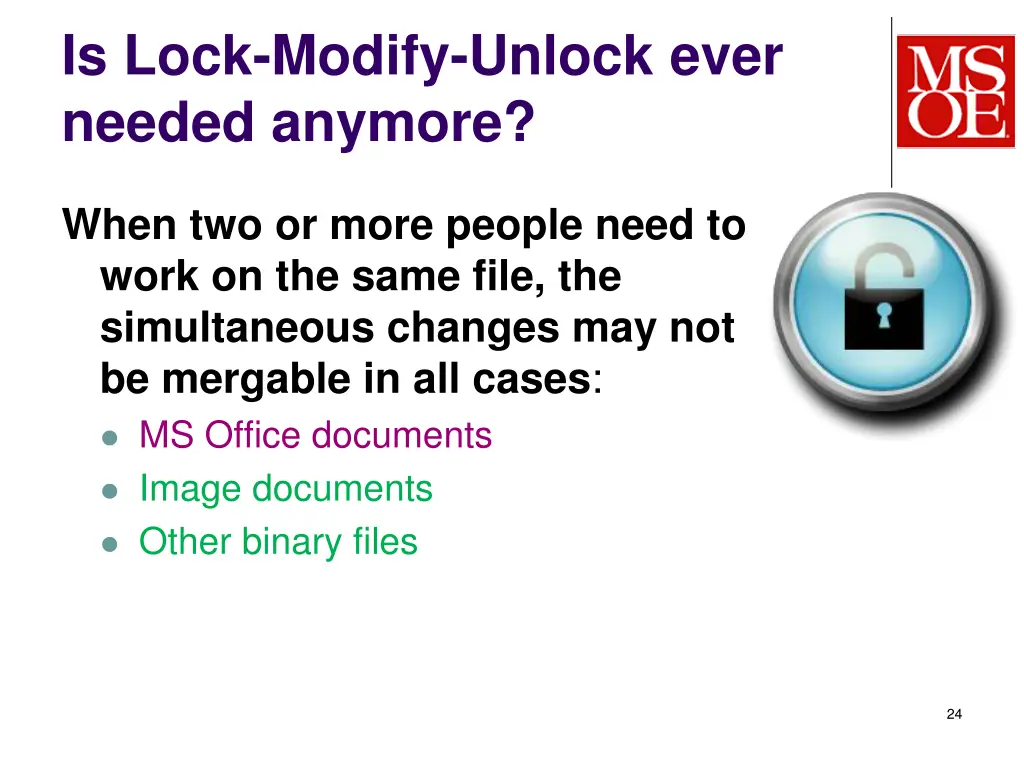 is lock modify unlock ever needed anymore