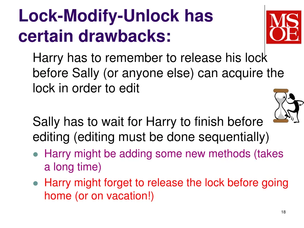 lock modify unlock has certain drawbacks harry