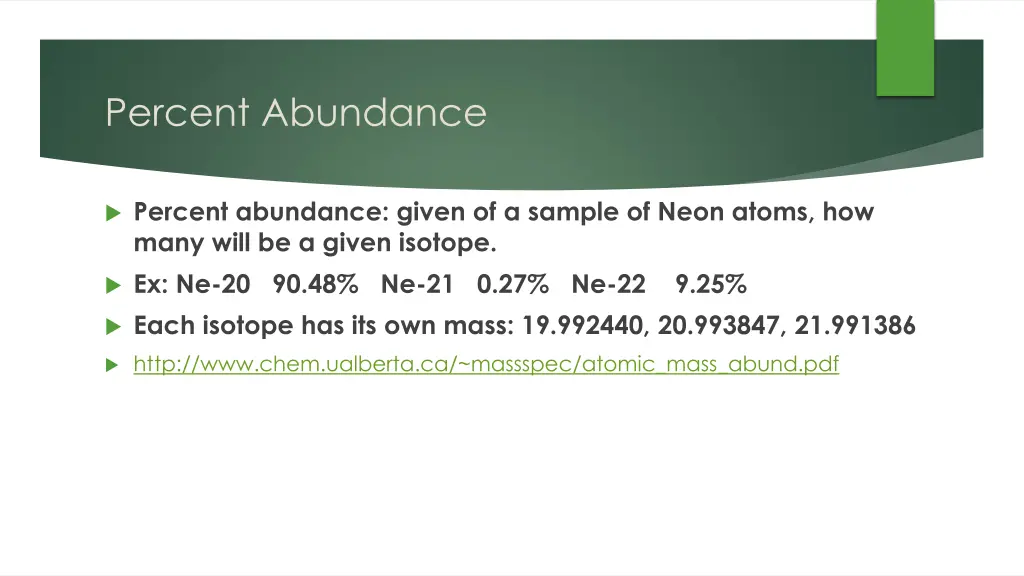 percent abundance