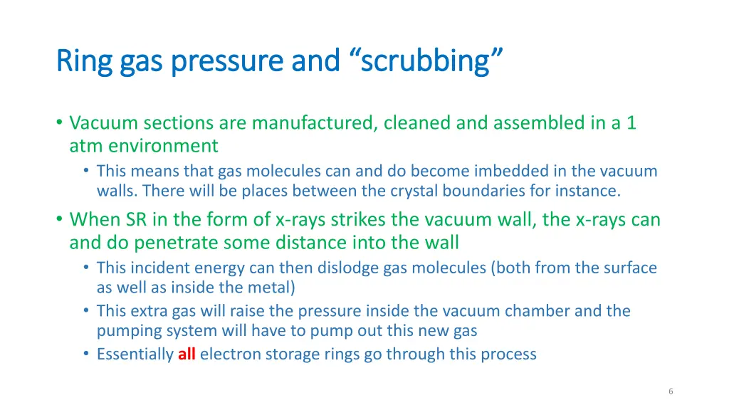 ring gas pressure and scrubbing ring gas pressure