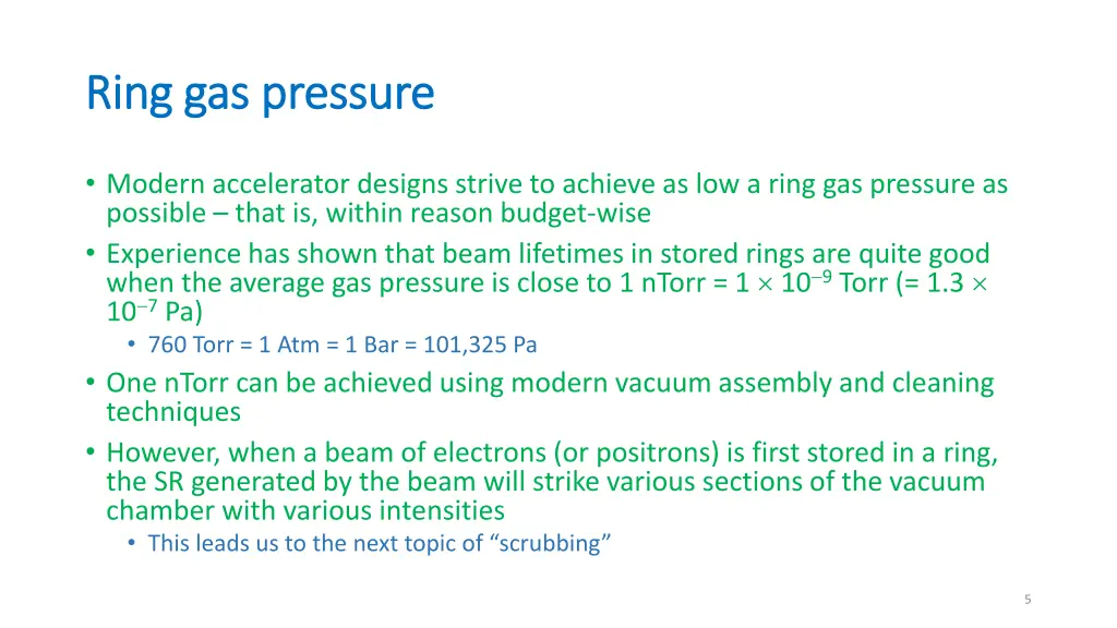 ring gas pressure ring gas pressure