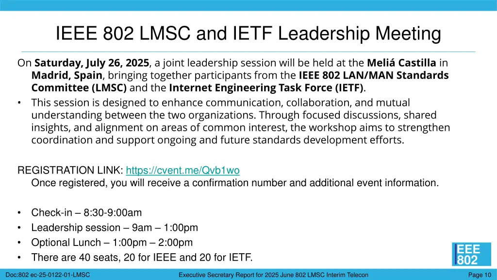 ieee 802 lmsc and ietf leadership meeting