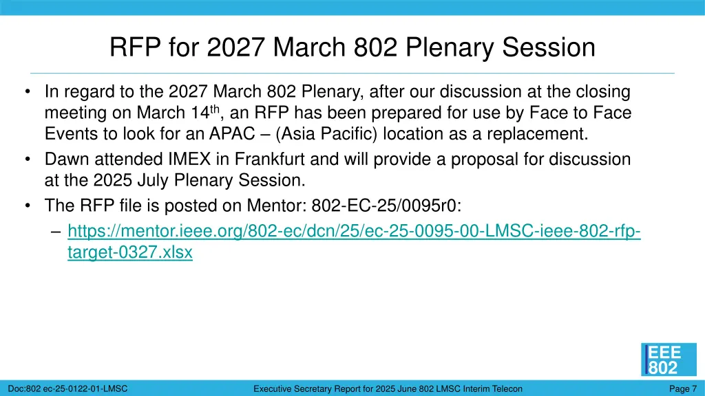 rfp for 2027 march 802 plenary session