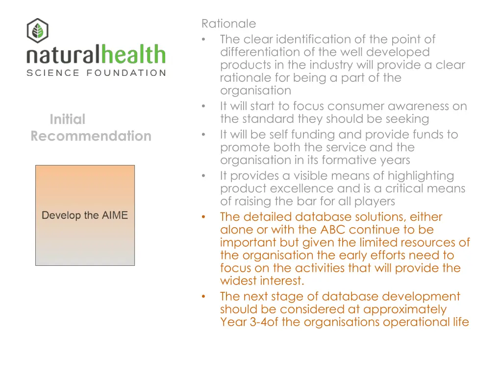 rationale the clear identification of the point