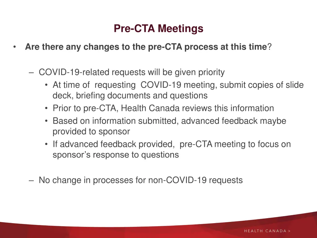 pre cta meetings