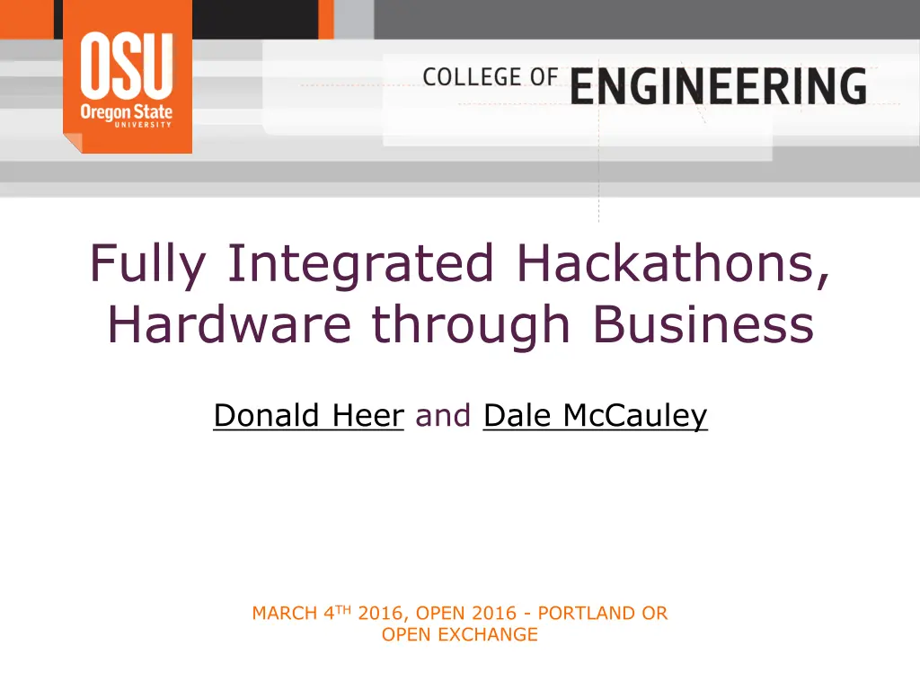 fully integrated hackathons hardware through