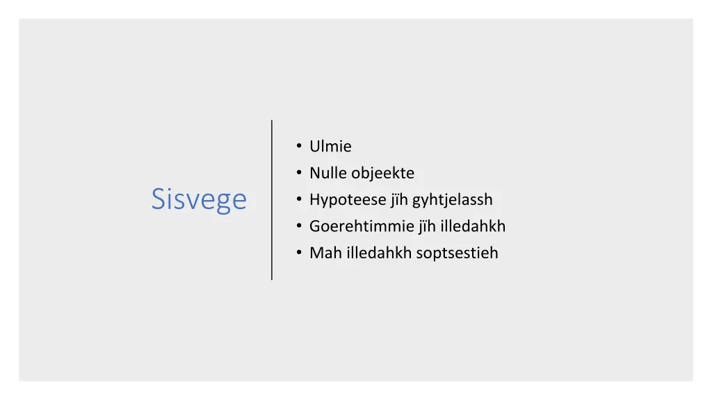 ulmie nulle objeekte hypoteese j h gyhtjelassh