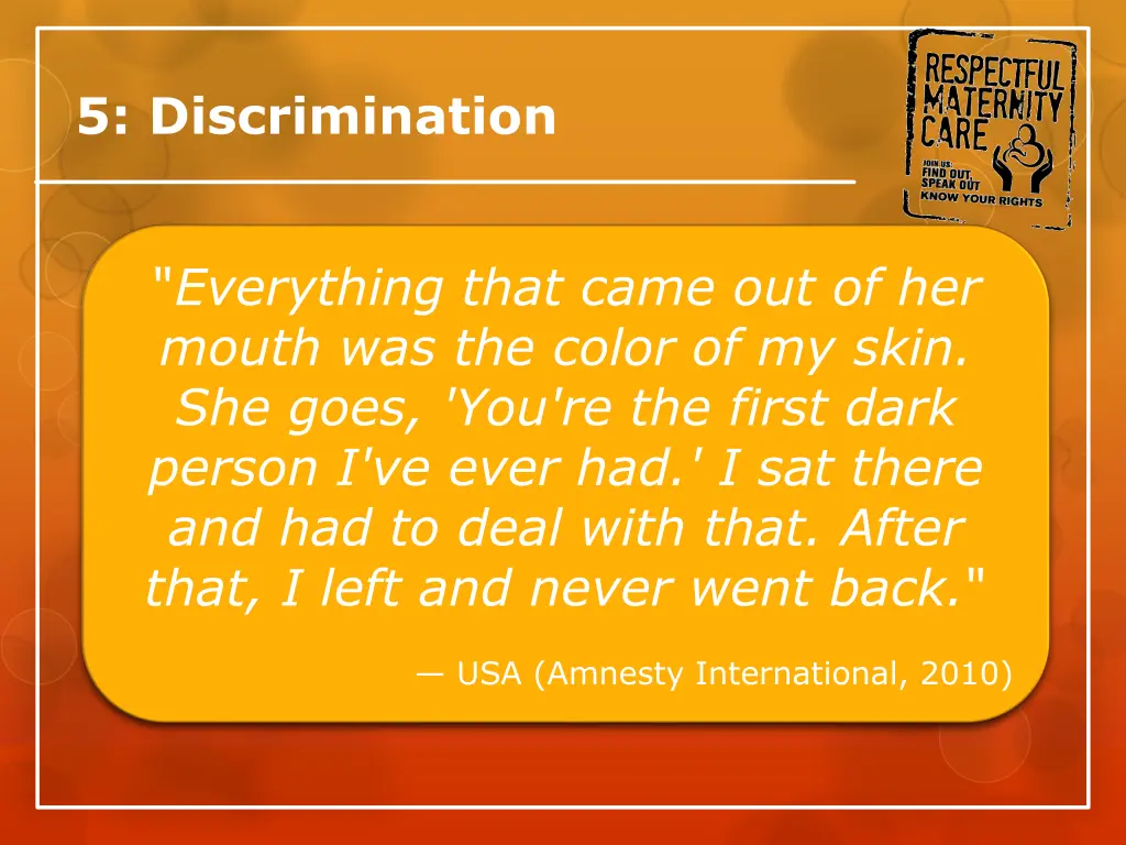 5 discrimination