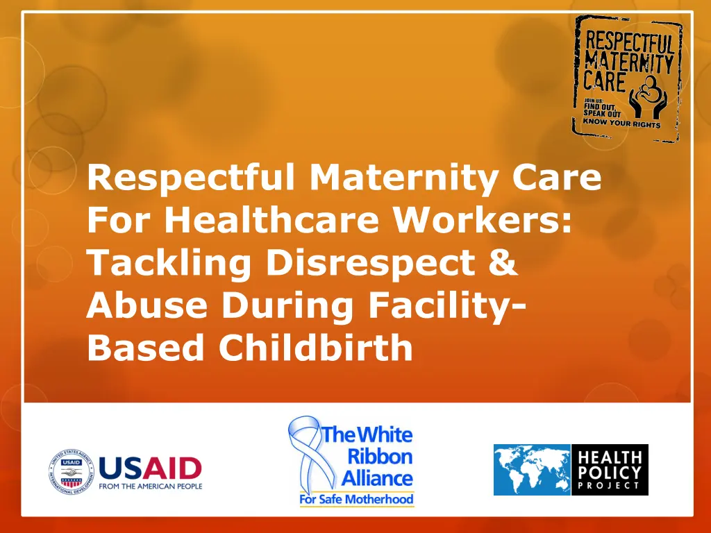 respectful maternity care for healthcare workers